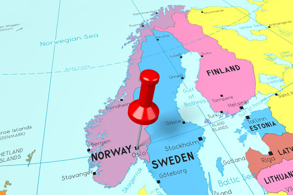 location of Oslo, capital of Norway
