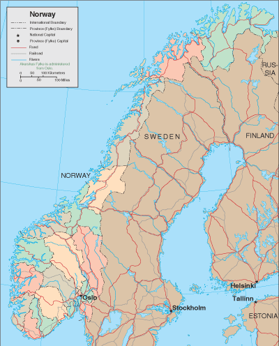 map of norway