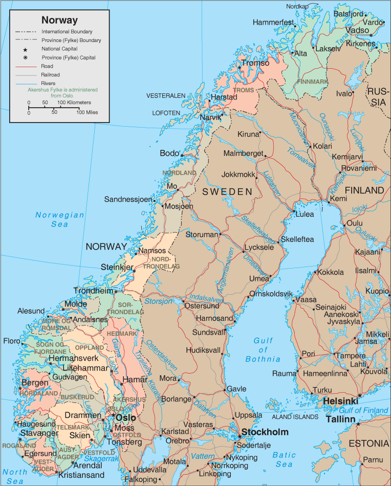 map of norway